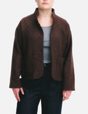 Cropped Anorak - Heathered Chocolate