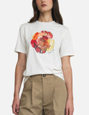 Dorsu Unisex T-shirt - Off White/Flower Print