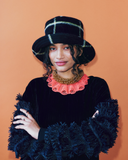 Model wears The Lady Wood Bucket Hat