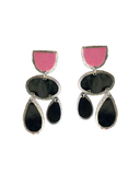 Quazi Design Bonga Pink/Black Earrings