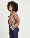 Silk Aviator Jacket - Fairfield Bloom