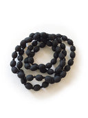 Black Silk Single Strand Necklace