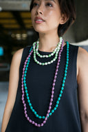 Black Silk Single Strand Necklace