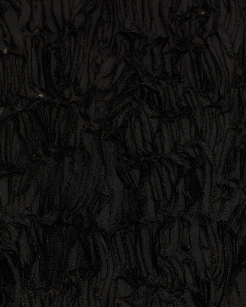 Close up of Black Textured Umbra Varsity Fabric 