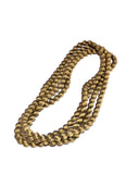 Crocodile Silk Long Strand Necklace