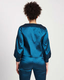 Bishop Sleeve Top - Iridescent Teal