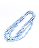 Periwinkle Silk Long Strand Necklace